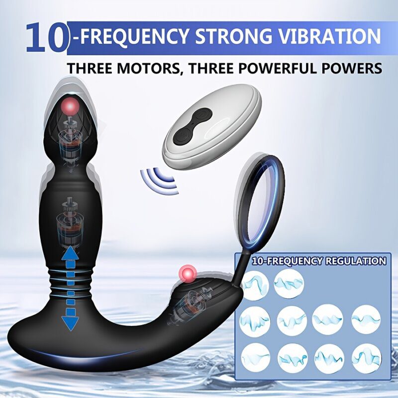 Prostate Massager with Penis Ring