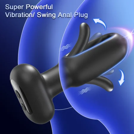 Remote-Controlled Vibrating Swinging Anal Plug