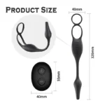 Remote Control Vibrating Prostate Massager with Penis Ring