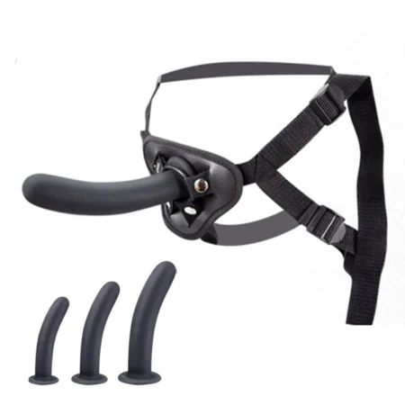 Strap-On Harness with 3 Silicone Dildo Sizes