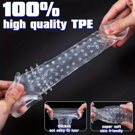 Clear Penis Extender Sleeve and Girth Enhancer