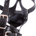 BDSM Head Bondage Harness Mask with Dildo Mouth Gag