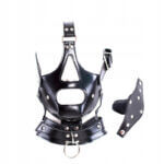 BDSM Head Bondage Harness Mask with Dildo Mouth Gag