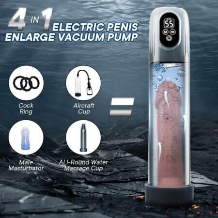 LED Display Penis Pump for Penis Enlargement