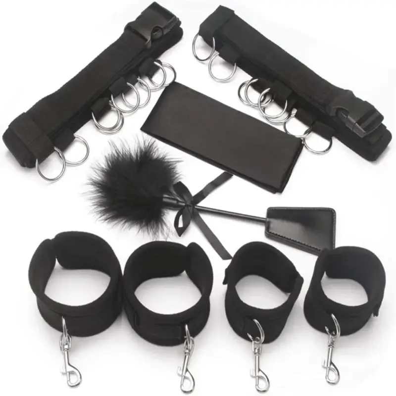 Bondage Bed Restraints Set with Handcuffs