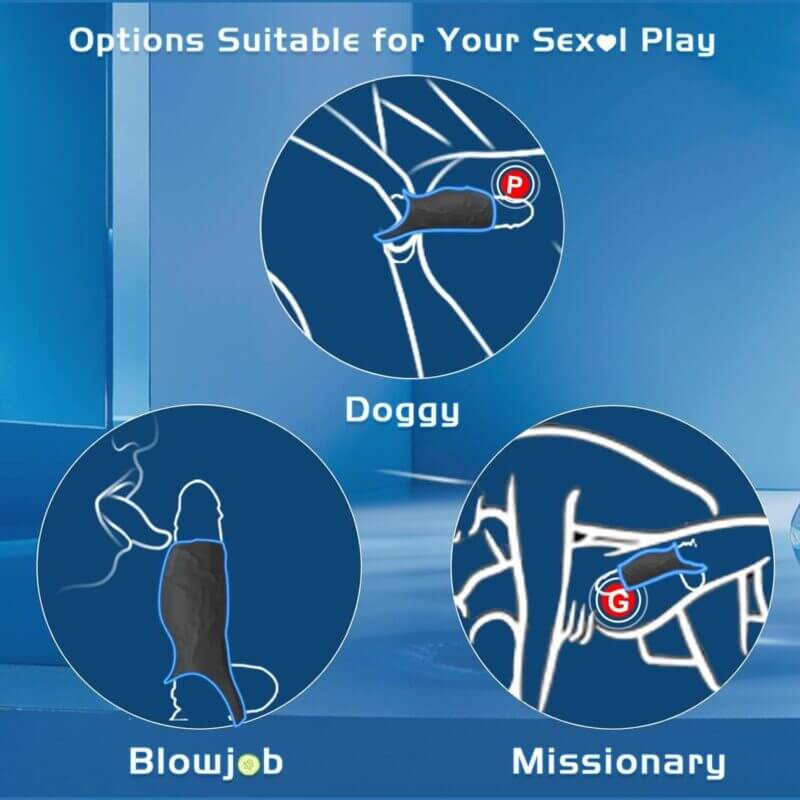 Vibrating Penis Sleeve with G-Spot Stimulation for Couples