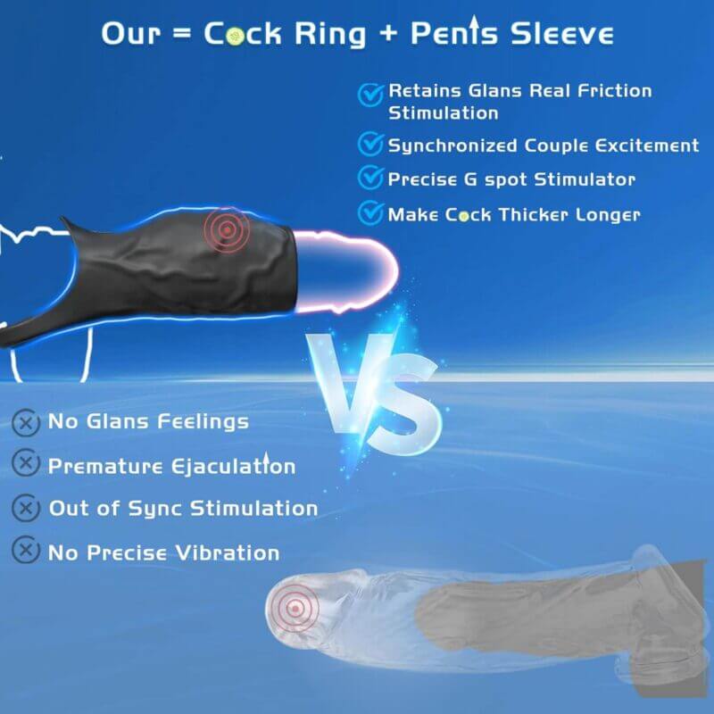 Vibrating Penis Sleeve with G-Spot Stimulation for Couples