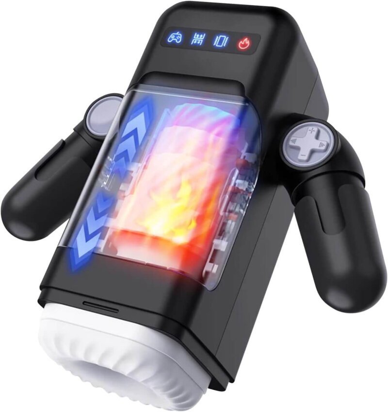 Heating Thrusting Male Masturbator with Phone Holder