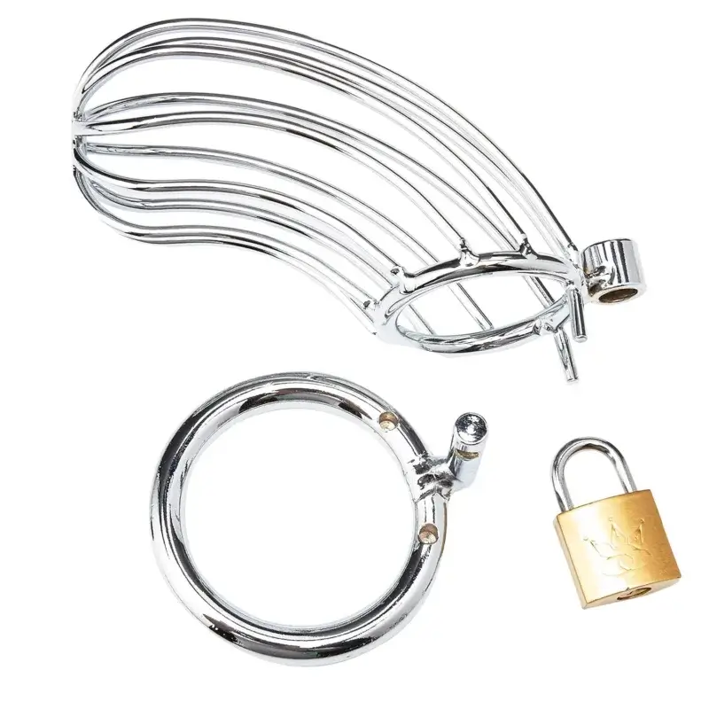 Metal Male Chastity Cage with Lock