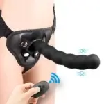 Vibrating Strap-On Dildo with Remote Control