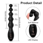 Vibrating Anal Beads Wand with LED Screen