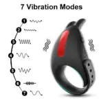 Vibrating Cock Ring with Remote Control for Delay Ejaculation and Clitoral Stimulation