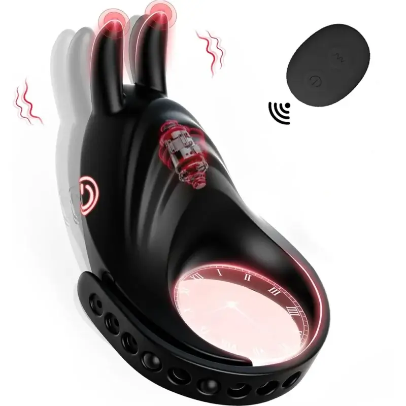 Vibrating Cock Ring with Remote Control for Delay Ejaculation and Clitoral Stimulation