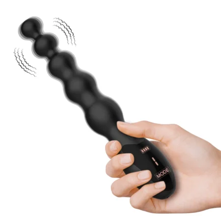 Vibrating Anal Beads Wand with LED Screen