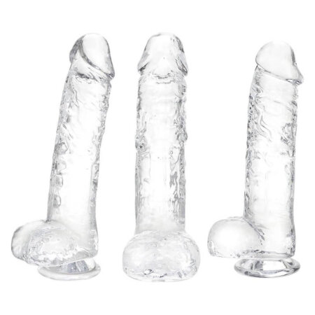 Clear Realistic Dildo – Available in 4 Sizes