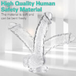 Clear Realistic Dildo – Available in 4 Sizes