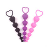 Heart-Shaped Silicone Anal Beads