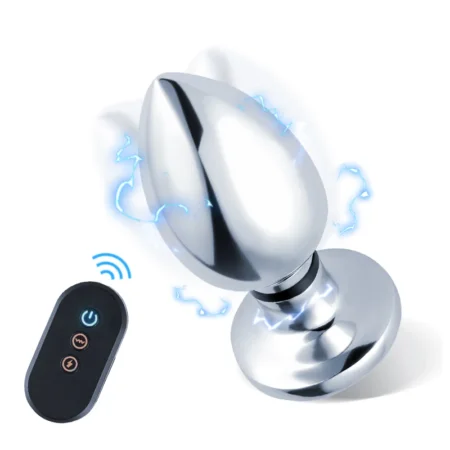 Electro Shock Vibrating Butt Plug with Remote Control