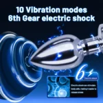 Electro Shock Vibrating Butt Plug with Remote Control