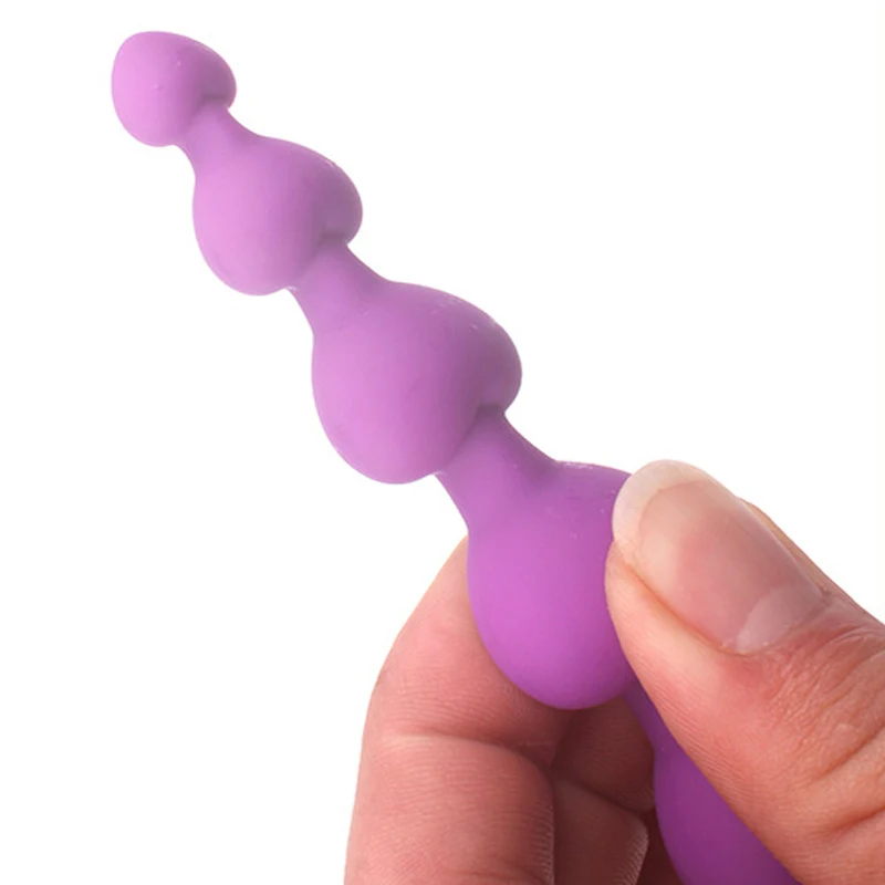 Heart-Shaped Silicone Anal Beads